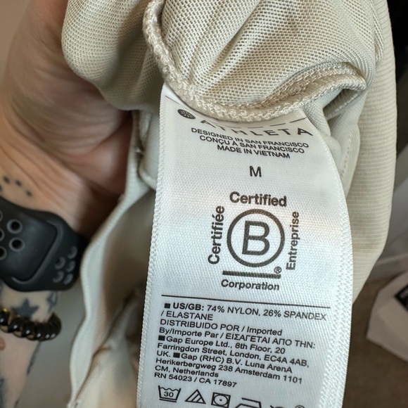 Athleta Cream Wide Leg Pants - Picture 6 of 7